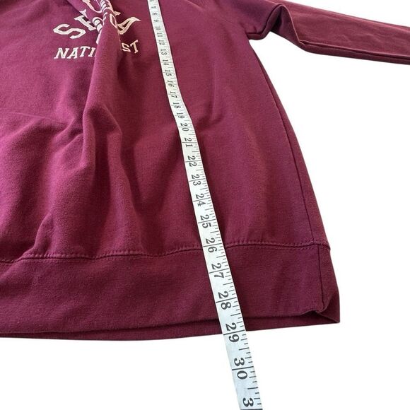 Sequoia National Forest Burgundy Crewneck Sweatshirt, Unisex XL - Picture 8 of 9